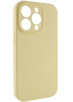 Чехол silicone case full camera protective (aa) no logo для apple iphone 13 pro max (6.7") желтый / mellow yellow 2