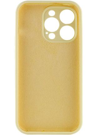 Чохол silicone case full camera protective (aa) no logo для apple iphone 13 pro max (6.7") жовтий / mellow yellow 4
