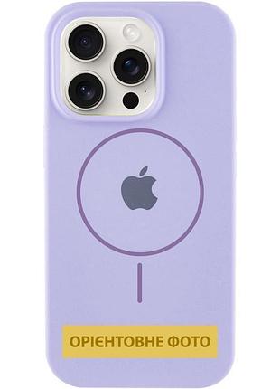 Чохол silicone case full protective (aa) v2 with magsafe для apple iphone 15 pro max (6.7") бузковий / dasheen