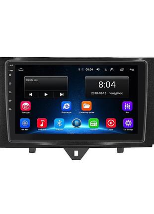 Штатная магнитола lesko для smart fortwo 452 2011-2017 экран 9" 2/32gb wi-fi gps base смарт форту 4шт