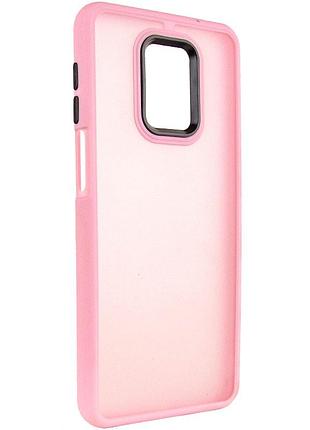 Чехол tpu+pc lyon frosted для xiaomi redmi note 9s / note 9 pro / note 9 pro max pink