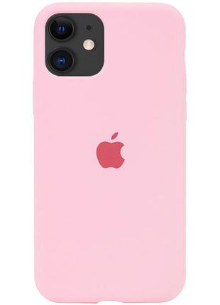 Чохол silicone case full protective (aa) для apple iphone 11 (6.1") рожевий / light pink