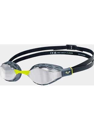 Окуляри для плавання arena air sonic mirror сірий, чорний унісекс one size