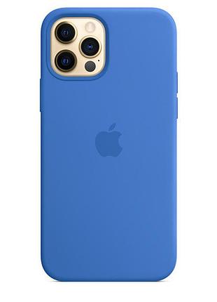 Чехол silicone case full protective (aa) для apple iphone 15 (6.1") синий / capri blue