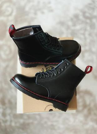 Dr martens 1460 black red🆕 шикарні черевики доктор мартінс 🆕 купити накладений платіж7 фото