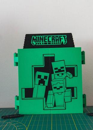 З підсвіткою підставка для фігурок minecraft стенд майкрафт (kinder joy) органайзер 2