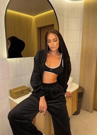 Женский спортивный костюм: цвет: молоко, беж, черный, серый, барби, шоколад; размеры: 42-44, 46-48 ;