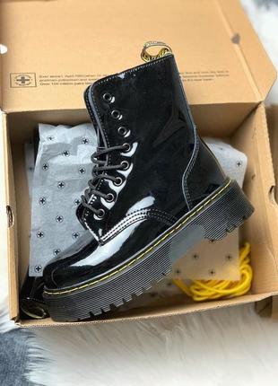 Dr martens jadon black lucid fur🆕шикарные ботинки доктор мартинс🆕купить наложенный платёж6 фото