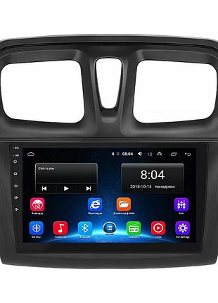 Штатная магнитола lesko для renault logan ii рестайлинг ver 2 2018-н.в. экран 9" 2/32gb wi-fi gps base