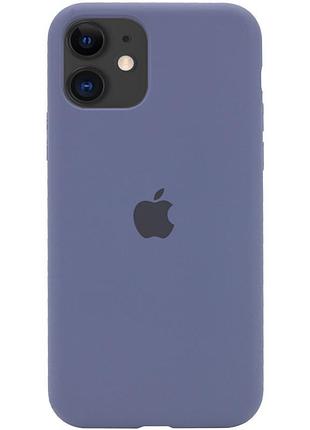 Чехол silicone case full protective (aa) для apple iphone 11 (6.1") темно-синий / midnight blue