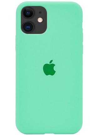 Чехол silicone case full protective (aa) для apple iphone 11 (6.1") зеленый / spearmint