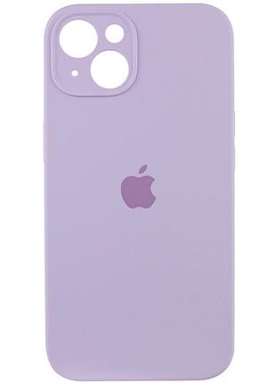 Чехол silicone case full camera protective (aa) для apple iphone 14 (6.1") сиреневый / lilac