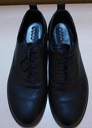 Туфли- оксфорды ecco bella женские, арт.282203/01001 , eur 40, 25,5 см cfs стелька, кожа , состояние идеальное, были обуты 1-2 раза в помещении .