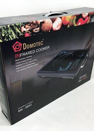 Переносная электрическая кухонная плита domotec ms-5842 2000 вт, индукционная uj-897 плита мини top shop ua_