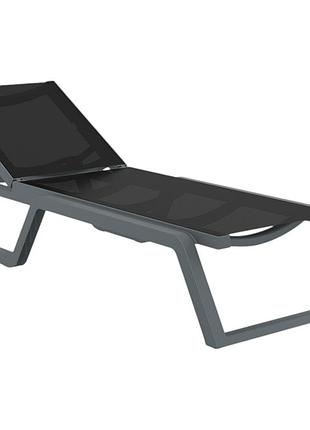 Шезлонг siesta rio dark grey black