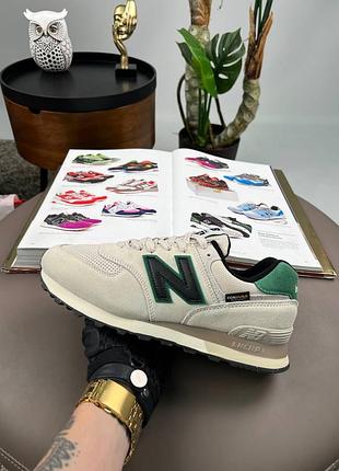 Мужские кроссовки new balance 574 light grey green