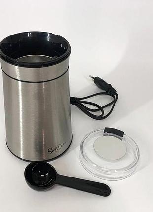 Кофемолка для помола кофе и специй suntera scg-603ss 250 вт, кофемолка jp-391 электрическая лучшая top shop