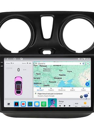 Магнитола lesko для renault sandero ii рестайлинг ver 3 2018-н.в. 9" 4/64 qled carplay 4g wi-fi gps 360 prime