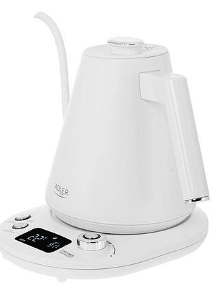 Електрочайник adler ad 1349 1л 900вт gooseneck з точним контролем температури white fd-56 top shop ua_