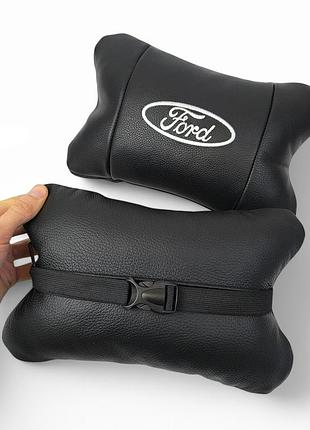 Набор автомобильных подушек 2шт для ford натуральная кожа стильные подголовники для nb-782 удобной поездки top