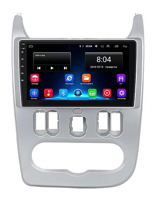 Штатна магнітола lesko для dacia logan i ver 2 2008-2012 екран 9" 2/32gb wi-fi gps base логан шт.
