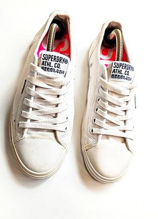 Белые женские кеды британского бренда superdry, модель low pro sneaker в белом цвете размер 40
