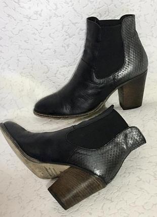 Шикарні жіночі шкіряні чобітки челсі