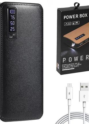 Портативное зарядное устройство павербанк 50000 mah 3хusb power bank smart tech black