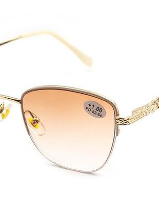 Очки seventy 25531-c1 тонированные в металлической оправе +0,75