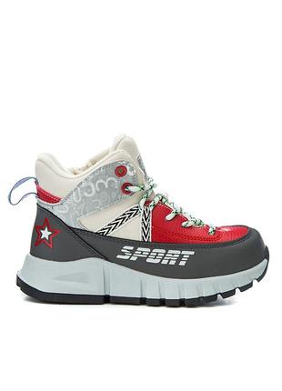 Дитячі черевики 17149 бежеві текстиль штучна шкіра active sport comfort