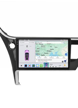 Штатная магнитола lesko toyota auris ii рестайлинг 2015-2018 10" 4/64 qled carplay 4g wi-fi gps 360 prime