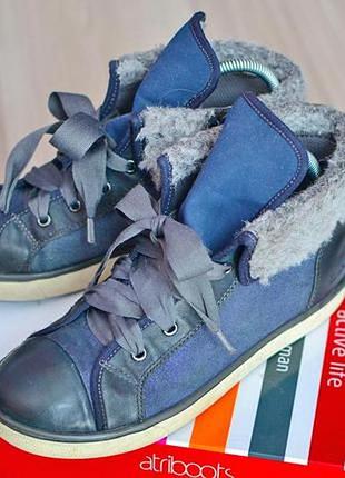 Кеди clarks утеплені шкіряні р.36 замок тайник б/уідеальний