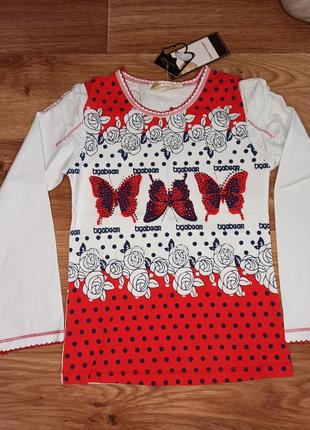 Нарядная блуза кофта реглан на девочку рост 116