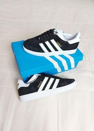 Adidas gazelle black🆕шикарные кроссовки адидас🆕купить наложенный платёж