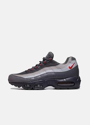 Мужские кроссовки nike air max 95 essential solar red / gun smoke