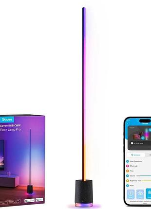Торшер govee floor lamp pro h6079 matter rgbicww голосовое управление smart — умная напольная лампа музыкальная синхронизация дизайн