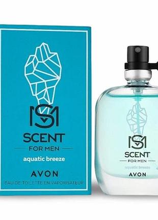 Мужская туалетная вода avon scent for men aquatic breeze. 30мл.