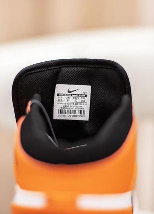 Nike air jordan 1 retro white/orange🆕шикарные кроссовки найк🆕купить наложенный платёж7 фото