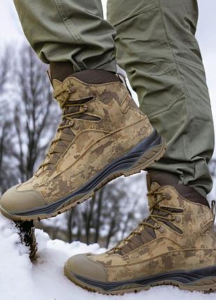 Берці зимові тактичні жіночі. 36-46р койот+піксель. посилена п'ята та носок! stzf-2120