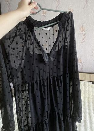 Чорна сукня stradivarius розмір л (по факту м)