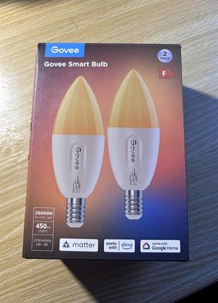 Розумна led лампа govee smart bulb (1 шт) — керування зі смартфона | alexa / google | matter