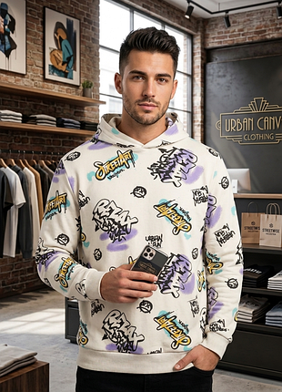 🎨 худі lc waikiki street art | графіті | унісекс | розмір 158-164 (xs-s)