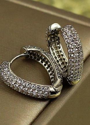 Серьги xuping jewelry вивальди 1.8 см серебристые love-shopping