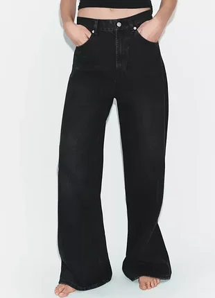 Джинсы женские zara черные размер 38