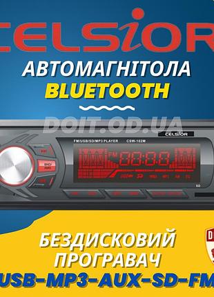 Авто магнитола celsior бездисковый магнитофон в машину mp3/sd/usb/fm проигрыватель csw-102m