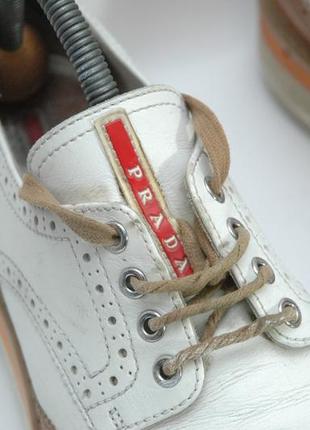 Prada leather brogues 4