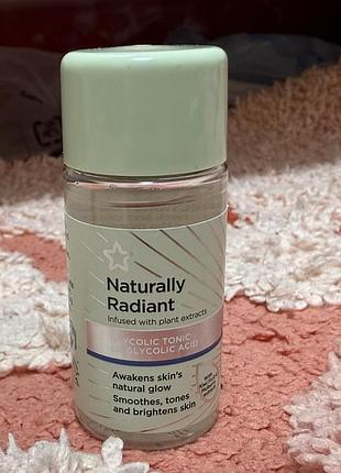 Тоник для лица superdrug naturally radiant с гликолевой кислотой