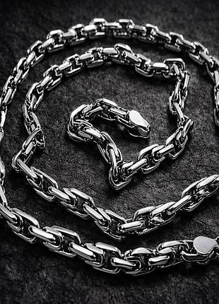 Серебряная мужская цепь "казацький бит" 60