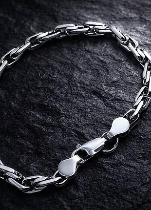 Мужской серебряный браслет "казацкий бит" 20