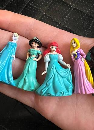 Фигурки: disney принцесса - 5шт (рапунцель, русалочка, жасмин, эльза)